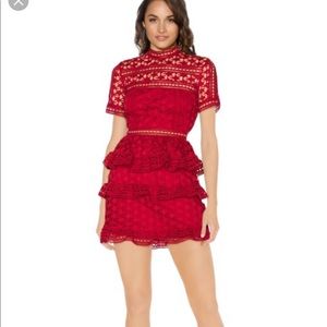 NEW Self Portrait Red Lace Dress WITH TAGS